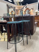 PAIR Wrought Iron Bar Stools