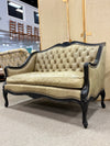 Leather Tufted Settee