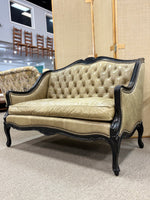 Leather Tufted Settee