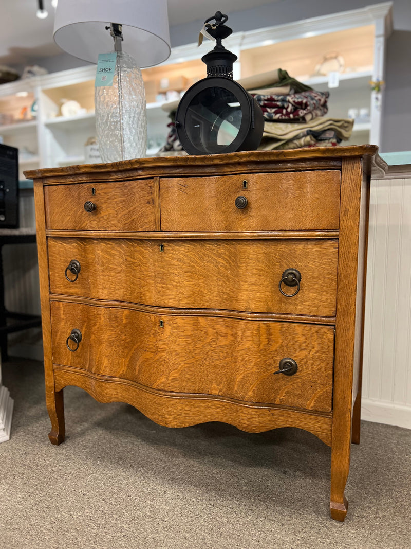 Tiger Oak Antique Chest