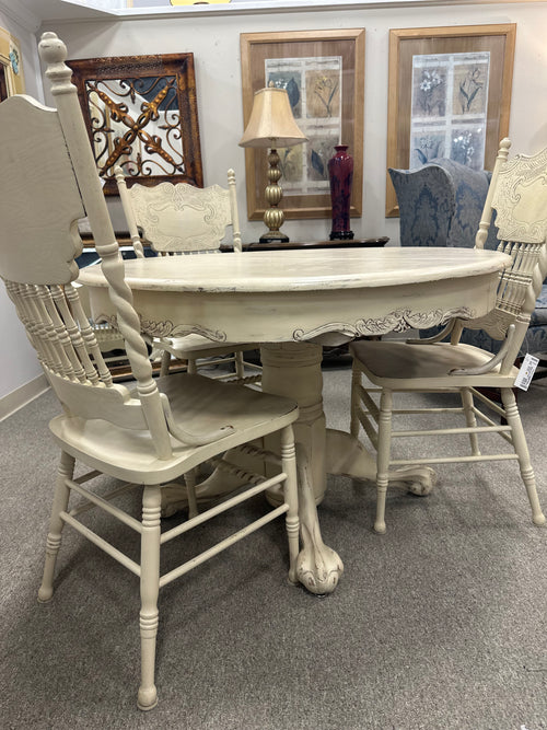 Cottage Chic Dining Table + 3 Chairs