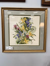 Framed Floral Needlepoint