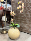 Faux Orchid in Ceramic Vase