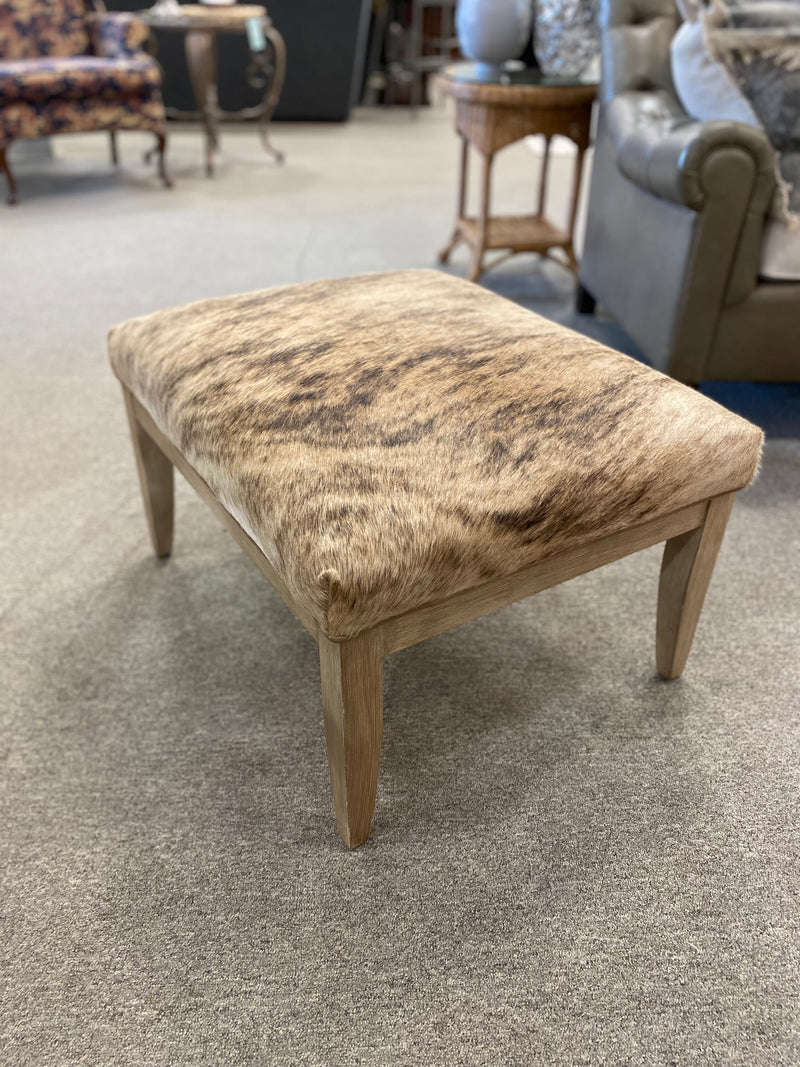 Arhaus Cow Hide Ottoman