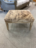 Arhaus Cow Hide Ottoman