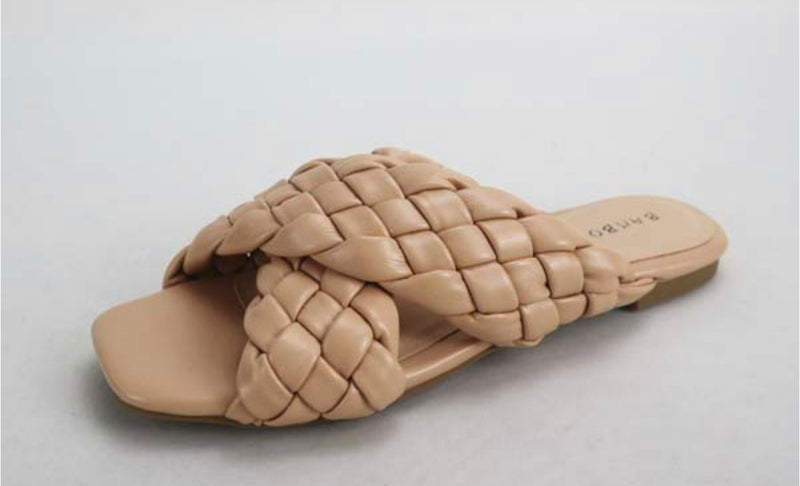 New Braided Sandals - Nude