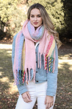 Oversized Rainbow Scarf